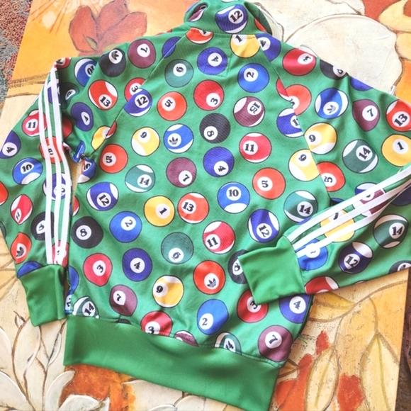 ADIDAS x JEREMY SCOTT Ltd Ed 2012 Billiards Pool Balls RARE Track Jacket XS  36" - Picture 5 of 16